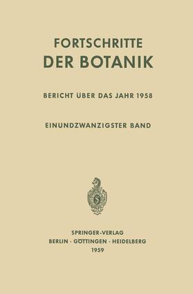 Lüttge / Beyschlag / Cushman | Bericht Über das Jahr 1958 | Buch | 978-3-642-94747-6 | sack.de