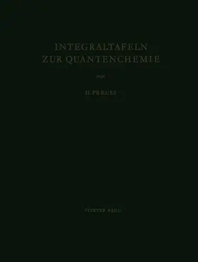 Preuss | Integraltafeln zur Quantenchemie | Buch | 978-3-642-94804-6 | www.sack.de