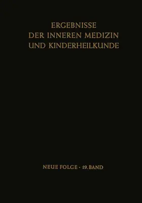 Heilmeyer / Prader / Schoen | Ergebnisse der Inneren Medizin und Kinderheilkunde | Buch | 978-3-642-94861-9 | sack.de