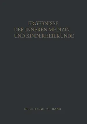 Heilmeyer / Prader / Schoen |  Ergebnisse der Inneren Medizin und Kinderheilkunde | Buch |  Sack Fachmedien