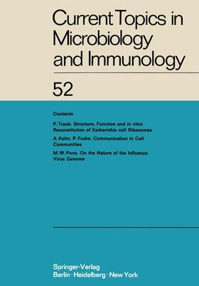 Arber / Maaløe / Braun | Current Topics in Microbiology and Immunology | Buch | 978-3-642-95132-9 | sack.de