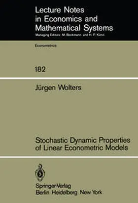 Wolters |  Stochastic Dynamic Properties of Linear Econometric Models | eBook | Sack Fachmedien