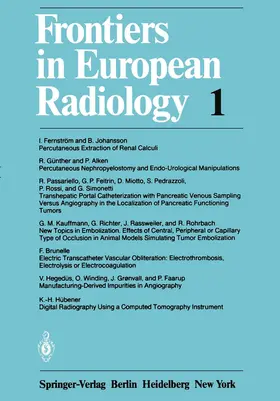  Frontiers in European Radiology | Buch |  Sack Fachmedien