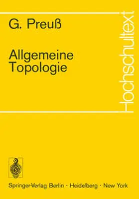 Preuss |  Allgemeine Topologie | eBook | Sack Fachmedien