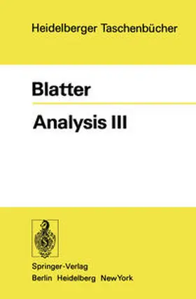 Blatter |  Analysis III | eBook | Sack Fachmedien