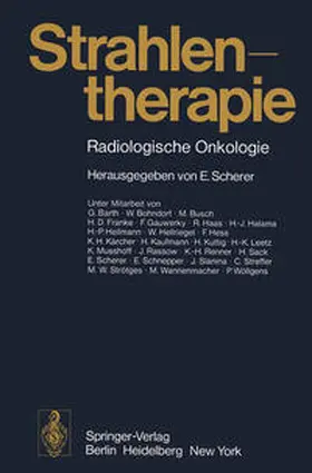 Scherer |  Strahlentherapie | eBook | Sack Fachmedien