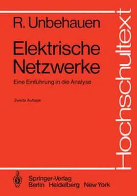 Unbehauen |  Elektrische Netzwerke | eBook | Sack Fachmedien