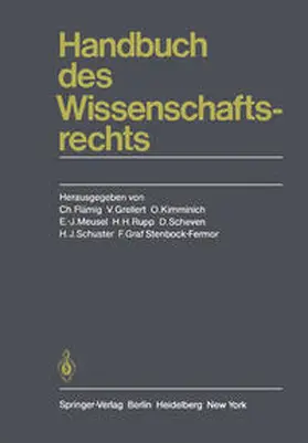 Flämig / Grellert / Kimminich |  Handbuch des Wissenschaftsrechts | eBook | Sack Fachmedien