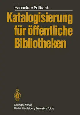 Sollfrank |  Katalogisierung für öffentliche Bibliotheken | eBook | Sack Fachmedien