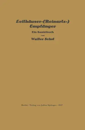 Sohst |  Leithäuser-(Reinartz-) Empfänger | Buch |  Sack Fachmedien