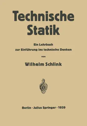 Schlink / Dietz |  Technische Statik | Buch |  Sack Fachmedien