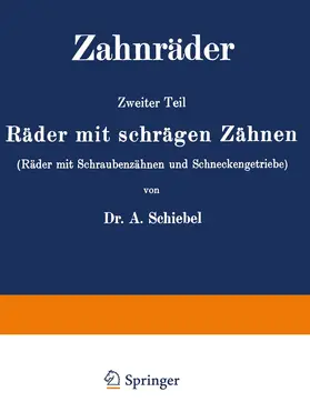 Schiebel |  Zahnräder | Buch |  Sack Fachmedien