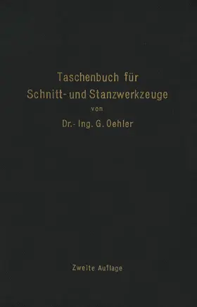 Oehler |  Taschenbuch für Schnitt- und Stanzwerkzeuge | Buch |  Sack Fachmedien