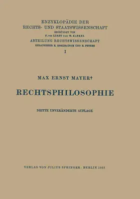 Mayer / Kaskel / Kohlrausch |  Rechtsphilosophie | Buch |  Sack Fachmedien