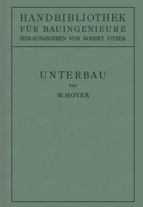 Hoyer / Otzen |  Unterbau | Buch |  Sack Fachmedien