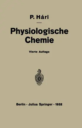 Haari | Kurzes Lehrbuch der Physiologischen Chemie | Buch | 978-3-642-98612-3 | www.sack.de