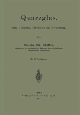 Günther | Quarzglas | Buch | 978-3-642-98614-7 | sack.de