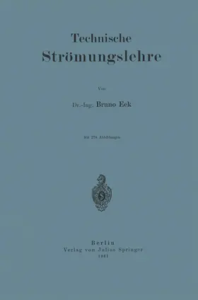 Eck |  Technische Strömungslehre | Buch |  Sack Fachmedien
