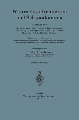 Czerny / Franz / Lubberger |  Wahrscheinlichkeiten und Schwankungen | Buch |  Sack Fachmedien
