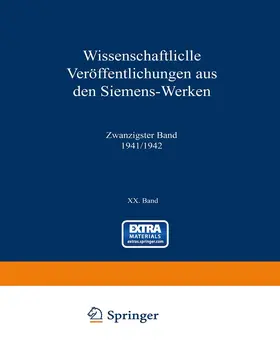 Benkert / Ganghofer / Bingel |  Wissenschaftliche Veröffentlichungen aus den Siemens-Werken | Buch |  Sack Fachmedien