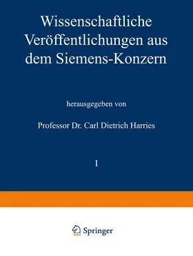 Bauch / Gerdien / Behrend |  Wissenschaftliche Veröffentlichungen aus dem Siemens-Konzern | Buch |  Sack Fachmedien