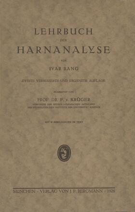 Krüger / Bang | Lehrbuch der Harnanalyse | Buch | 978-3-642-98865-3 | sack.de