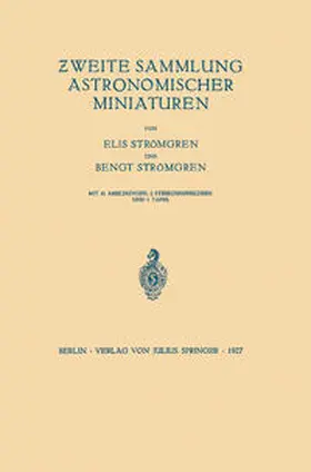 Strömgren |  Zweite Sammlung Astronomischer Miniaturen | eBook | Sack Fachmedien