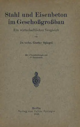 Spiegel |  Stahl und Eisenbeton im Geschoßgroßbau | eBook | Sack Fachmedien