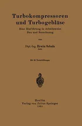 Schulz |  Turbokompressoren und Turbogebläse | eBook | Sack Fachmedien