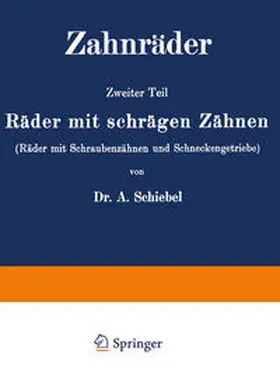 Schiebel |  Zahnräder | eBook | Sack Fachmedien