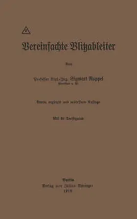 Ruppel | Vereinfachte Blitzableiter | E-Book | www.sack.de