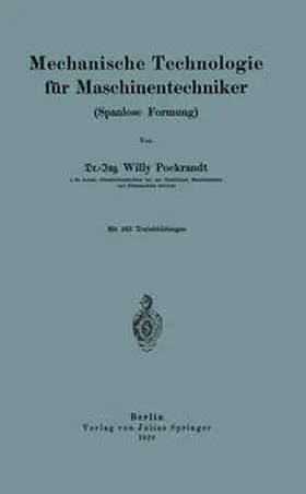Pockrandt |  Mechanische Technologie für Maschinentechniker | eBook | Sack Fachmedien