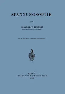 Mesmer |  Spannungsoptik | eBook | Sack Fachmedien