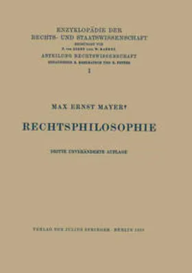 Mayer / Kohlrausch / Kaskel |  Rechtsphilosophie | eBook | Sack Fachmedien