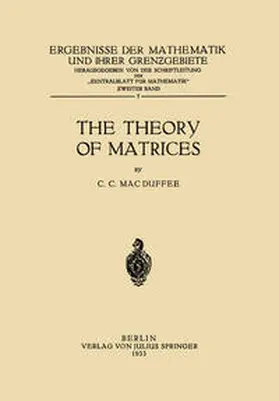 MacDuffee |  The Theory of Matrices | eBook | Sack Fachmedien