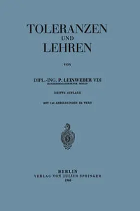 Leinweber |  Toleranzen und Lehren | eBook | Sack Fachmedien