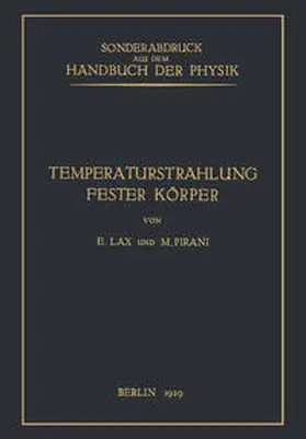 Lax / Pirani / Geiger |  Temperaturstrahlung fester Körper | eBook | Sack Fachmedien