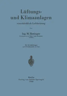 Hottinger |  Lüftungs- und Klimaanlagen einschließlich Luftheizung | eBook | Sack Fachmedien