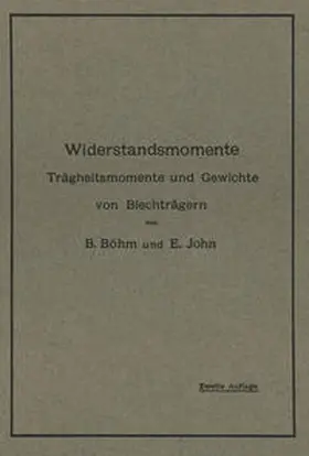 Böhm / John | Widerstandsmomente | E-Book | www.sack.de