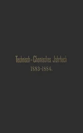Biedermann |  Technisch-Chemisches Jahrbuch 1883-1884 | eBook | Sack Fachmedien