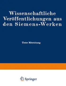 Bath / Bingel / Holm |  Wissenschaftliche Veröffentlichungen aus den Siemens-Werken | eBook | Sack Fachmedien