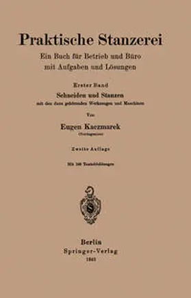 Kaczmarek |  Praktische Stanzerei | eBook | Sack Fachmedien