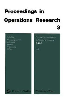 Gessner / Henn / Steinecke |  DGOR Papers of the Annual Meeting 1973 / Vorträge der Jahrestagung 1973 | eBook | Sack Fachmedien