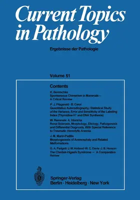Benirschke / Altmann |  Current Topics in Pathology | Buch |  Sack Fachmedien