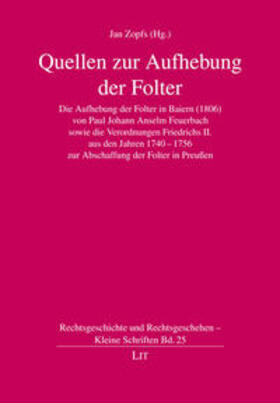 Zopfs | Quellen zur Aufhebung der Folter | Buch | 978-3-643-10880-7 | sack.de