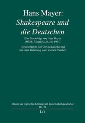 Jansohn |  Hans Mayer: "Shakespeare und die Deutschen" | Buch |  Sack Fachmedien
