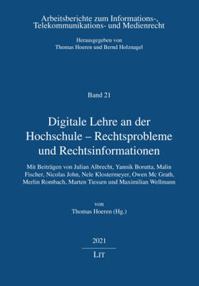 Hoeren / Albrecht / Borutta | Digitale Lehre an der Hochschule - Rechtsprobleme | Buch | 978-3-643-14951-0 | sack.de