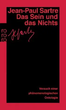 Sartre / König |  Das Sein und das Nichts | eBook | Sack Fachmedien