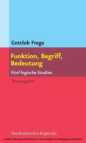 Frege / Patzig | Funktion, Begriff, Bedeutung | E-Book | www.sack.de