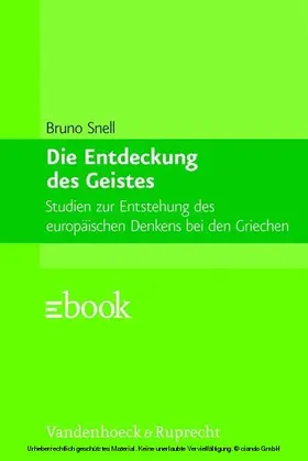 Snell | Die Entdeckung des Geistes | E-Book | sack.de